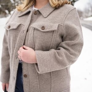 Madewell Women's Beige Wool Utility Jacket